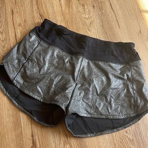 metallic lululemon shorts